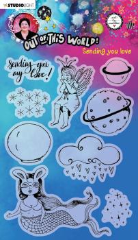 Art By Marlene - Out of This World  Clear Stamp -  Sending you Love  - Stempel