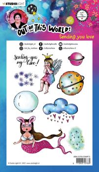 Art By Marlene - Out of This World  Clear Stamp -  Sending you Love  - Stempel