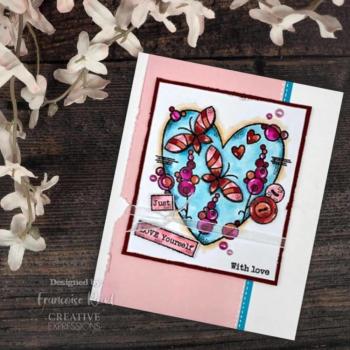 Woodware - Clear Stamps - Butterfly Heart  - Stempel 