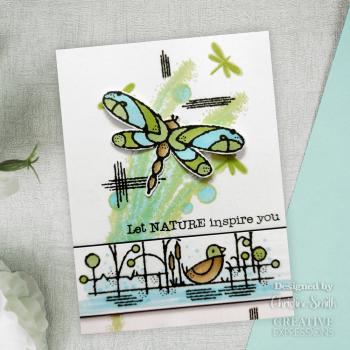 Woodware - Clear Stamps - Dragonfly Pond  - Stempel 