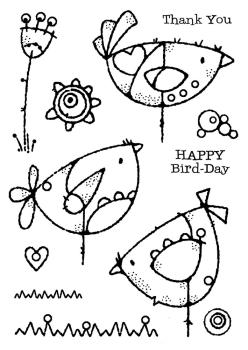 Woodware - Clear Stamps - It's A Bird-Day  - Stempel 