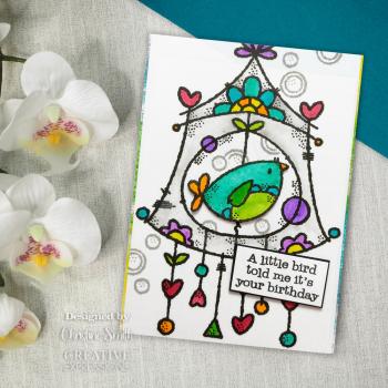 Woodware - Clear Stamps - Wire Birdhouse  - Stempel 