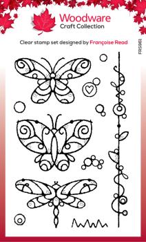 Woodware - Clear Stamps - Wired Butterflies  - Stempel 