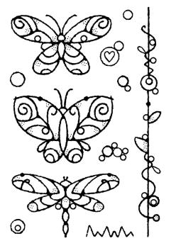 Woodware - Clear Stamps - Wired Butterflies  - Stempel 