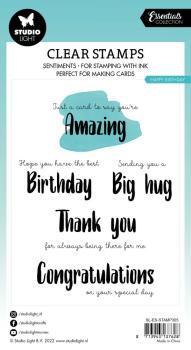 Studio Light - Clear Stamps - "Happy Birthday " - Stempel 