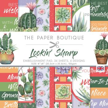 The Paper Boutique - Embellishment Pad -  Lookin Sharp  - 8x8 Inch - Designpapier