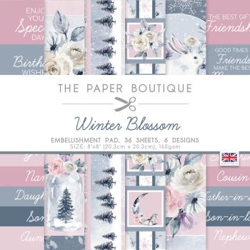 The Paper Boutique - Embellishment Pad - Winter Blossom - 8x8 Inch - Designpapier