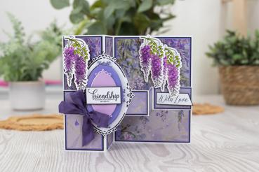 Crafters Companion - Stamp & Dies -Wisteria Blossom  - Stempel & Stanze 