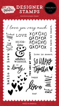 Carta Bella - Clear Stamp - "Valentine's Wishes" - Stempelset