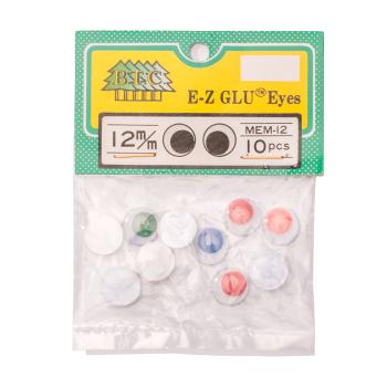 Vaessen Creative -  Augen beweglich zum kleben - 12mm - 10pcs - Wackelaugen 