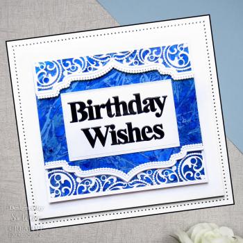 Creative Expressions - Craft Dies -  Block Sentiments Birthday Wishes  - Stanze