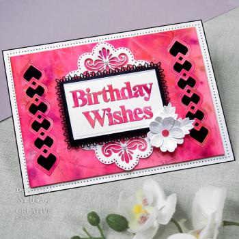 Creative Expressions - Craft Dies -  Block Sentiments Birthday Wishes  - Stanze