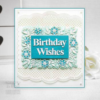 Creative Expressions - Craft Dies -  Block Sentiments Birthday Wishes  - Stanze