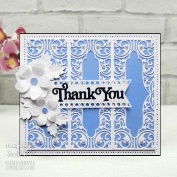 Creative Expressions - Craft Dies -  Block Sentiments Thank You  - Stanze