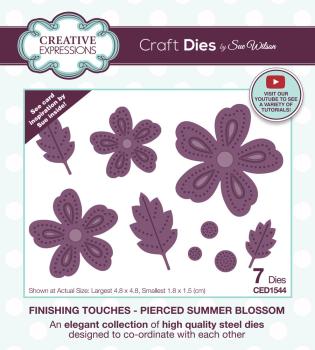 Creative Expressions - Craft Dies -  Finishing Touches Pierced Summer Blossom - Stanze