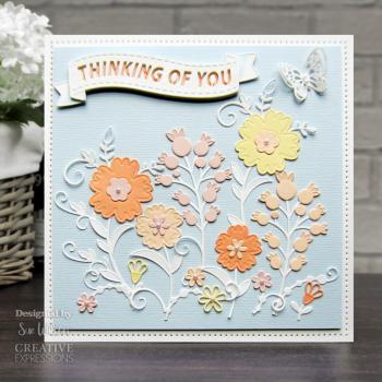 Creative Expressions - Craft Dies - Floral Wishes Banner - Stanze