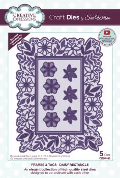 Creative Expressions - Craft Dies - Frames & Tags Daisy Rectangle  - Stanze