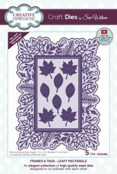 Creative Expressions - Craft Dies - Frames & Tags Leafy Rectangle  - Stanze
