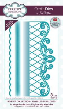 Creative Expressions - Craft Dies - Jewelled Scalloped Border  - Stanze