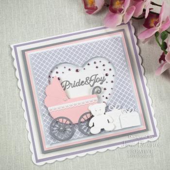 Creative Expressions - Craft Dies - Sentiments Collection New Baby  - Stanze