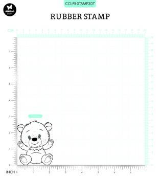 Creative Craft Lab - Studio Light - Rubber Stamp Wooden -  Ted Sitting  - Holzstempel 