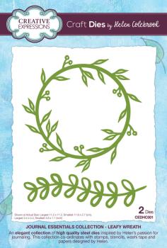 Creative Expressions - Craft Dies -  Journal Essentials Leafy Wreath  - Stanze