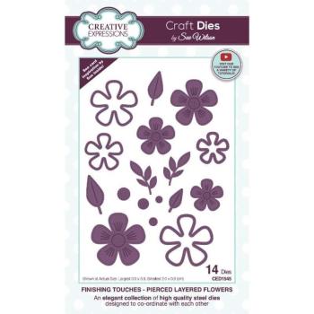 Creative Expressions - Craft Dies -  Finishing Touches Pierced Layered Flowers  - Stanze