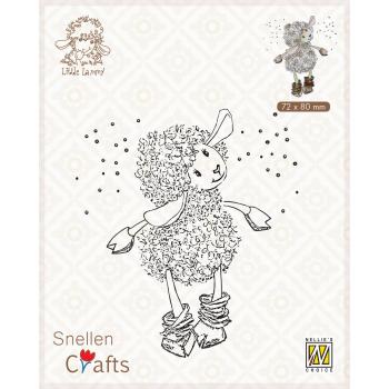 Nellie's Choice - Little Lammy Clear Stamp - "It's Snowing " - Stempel