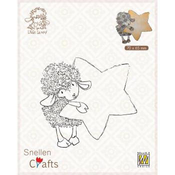 Nellie's Choice - Little Lammy Clear Stamp - "Lammy with Star " - Stempel