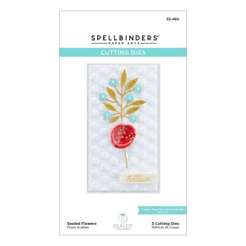 Spellbinders Dies "Sealed Flowers Etched" Stanzschablonen