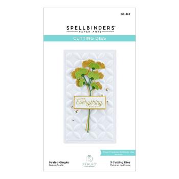 Spellbinders Dies "Sealed Ginkgo Etched " Stanzschablonen