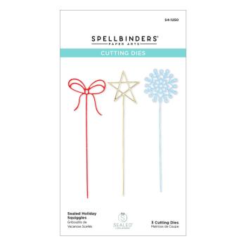 Spellbinders Dies "Sealed Holiday Squiggles Etched" Stanzschablonen