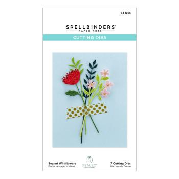 Spellbinders Dies "Sealed Wildflowers Etched" Stanzschablonen