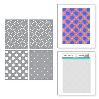 Spellbinders - Layered Stencil - "Geometric Optical" - Schablone