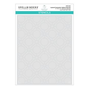 Spellbinders - Layered Stencil - "Geometric Optical" - Schablone