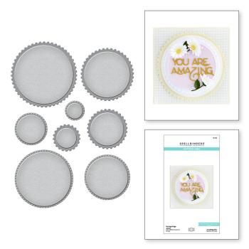 Spellbinders Dies "Postage Edge Circles Etched " Stanzschablonen