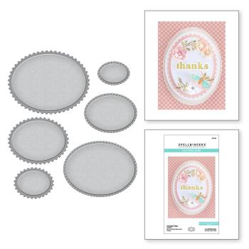 Spellbinders Dies "Postage Edge Ovals Etched " Stanzschablonen