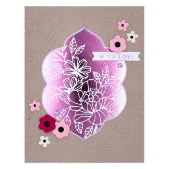 Spellbinders - Hot Foil Plate - "Glimmer Essential Solid Floral Reflection"