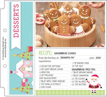 Doodlebug Design - Recipe Cards - "Candy Cane Lane" 