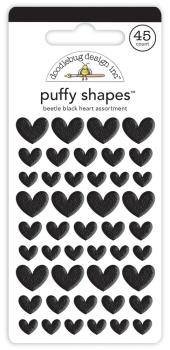 Doodlebug Design - Puffy Shapes - "Beetle Black Heart" - Aufkleber