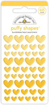 Doodlebug Design - Puffy Shapes - "Bumblebee Heart " - Aufkleber