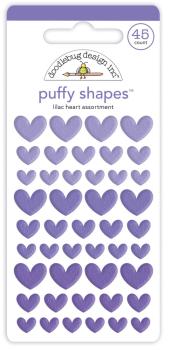 Doodlebug Design - Puffy Shapes - "Lilac Heart " - Aufkleber