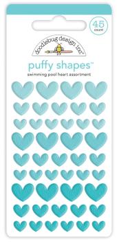 Doodlebug Design - Puffy Shapes - "Swimming Pool Heart " - Aufkleber