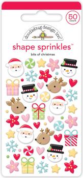 Doodlebug Design - Shape Sprinkles - " Bits Of Christmas " - Epoxy-Sticker