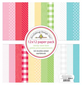 Doodlebug Design "Candy Cane Lane " 12" Paper Pack  - Designpapier 