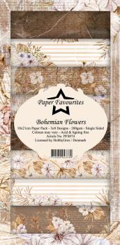 Paper Favourites - "  Bohemian Flowers  " - Slim Paper Pack - 3x8 Inch 