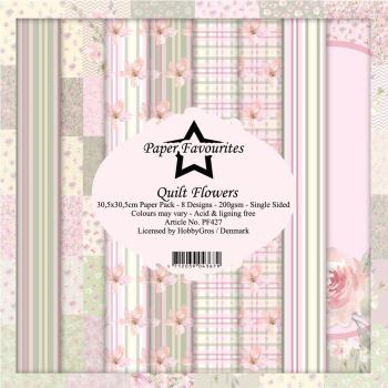 Paper Favourites - "  Quilt Flowers  " - Paper Pack - 12x12 Inch