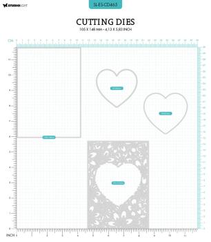 Studio Light - Dies -  Floral Heart Frame  - Stanze