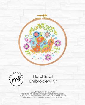 Creative Expressions - My Embroidery Kit - Floral Snail - Stickerei Kit