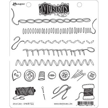 Ranger - Dylusions Cling Stamp - Sew Easy - Stempel